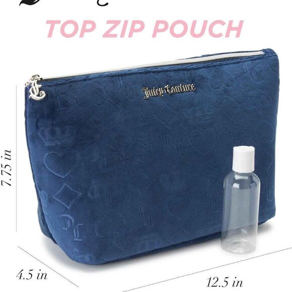 {Juicy Couture} Navy Blue Cosmetic Bag - Picture 6 of 8